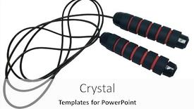  Presentation with performance - PPT theme with high-performance-jump-rope-over background and a white colored foreground