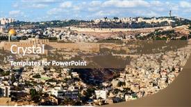  Presentation with point of view - Beautiful slide set featuring high point view over jerusalem backdrop and a coral colored foreground