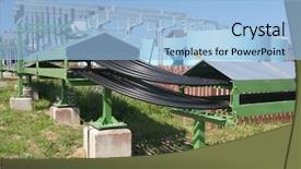  Presentation with power industry - Theme consisting of high power station for industry background and a  colored foreground