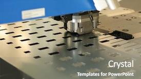  Presentation with sheet industry - Cool new presentation design with high precision cnc sheet metal backdrop and a gray colored foreground