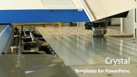  Presentation with sheet metal - Presentation theme featuring high precision cnc sheet metal background and a coral colored foreground