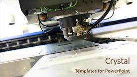  Presentation with sheet industry - Slides consisting of high precision cnc sheet metal background and a sky blue colored foreground