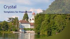  Presentation with landscape juridic - Amazing PPT theme having high priest - autumn landscape nearby rheinau monastery backdrop and a  colored foreground