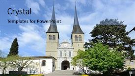  Presentation with zermatt switzerland the train track - Amazing PPT theme having high priest - luzerne - hofkirche cathedral switzerland backdrop and a light blue colored foreground