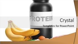  Presentation with protein food - PPT theme enhanced with high protein food and powder background and a light gray colored foreground