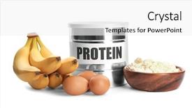  Presentation with protein food - Theme consisting of high protein food and powder background and a  colored foreground