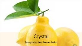  Presentation with high quality - Presentation design with high-quality photo ripe lemons background and a yellow colored foreground