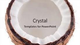  Presentation with high quality - Cool new presentation theme with high-quality photos of coconuts on a white background backdrop and a light gray colored foreground