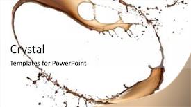  Presentation with chocolate splash - Amazing theme having high resolution chocolate splash isolated backdrop and a white colored foreground