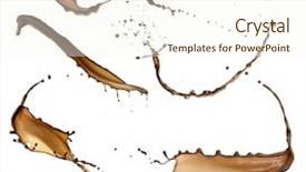  Presentation with white chocolate - Presentation theme featuring dairy milk chocolates - high resolution chocolate splashes collection background and a cream colored foreground