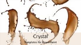  Presentation with white chocolate - Theme enhanced with high resolution chocolate splashes collection background and a lemonade colored foreground