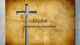  Presentation with old wood - Cool new presentation with high resolution christian cross cut backdrop and a yellow colored foreground