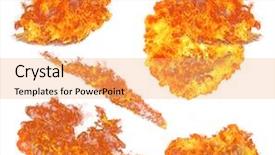  Presentation with fire - Audience pleasing slides consisting of high resolution fire collection isolated backdrop and a yellow colored foreground