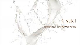  Presentation with milk splash - Audience pleasing presentation consisting of high resolution milk splash isolated backdrop and a cream colored foreground