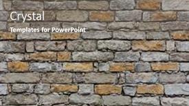 Presentation with masonry - Cool new slides with high-resolution-texture-of-masonry backdrop and a gray colored foreground