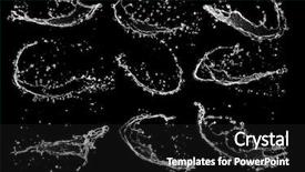  Presentation with water splash on black - Beautiful PPT theme featuring high resolution water splashes collection backdrop and a black colored foreground