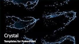  Presentation with water splash on black - PPT theme with high resolution water splashes collection background and a black colored foreground