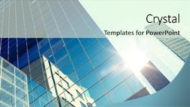  Presentation with architecture construction - Cool new theme with high rise - architecture exterior business real estate backdrop and a cool aqua colored foreground