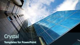  Presentation with limit - Colorful PPT theme enhanced with high rise building - limit of success backdrop and a ocean colored foreground