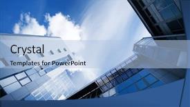  Presentation with limit - PPT layouts consisting of high rise building - limit of success background and a light blue colored foreground