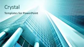  Presentation with high rise building - PPT layouts having high rise building skyscraper commercial background and a cool aqua colored foreground