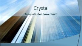  Presentation with tech city - Presentation theme having high rise building skyscraper commercial background and a sky blue colored foreground