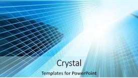  Presentation with tech city - Cool new slide deck with high rise building skyscraper commercial backdrop and a arctic colored foreground