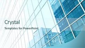  Presentation with high rise building - Presentation theme featuring high rise building skyscrapers business background and a sky blue colored foreground