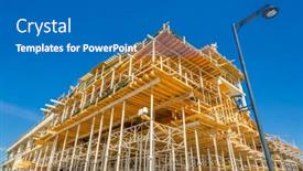  Presentation with high rise building - Theme featuring high-rise-building-under-construction background and a  colored foreground