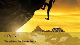  Presentation with rock climbing - Amazing presentation design having  backdrop and a  colored foreground