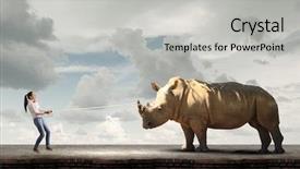  Presentation with woman tied rope sexual - Cool new slides with free tame - young scared woman holding rhino backdrop and a light gray colored foreground