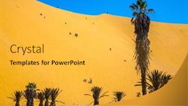  Presentation with tourists - Slides consisting of high-sand-dune-in-namibia background and a light gray colored foreground