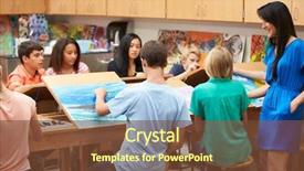  Presentation with high school - Beautiful PPT theme featuring high school art class backdrop and a tawny brown colored foreground