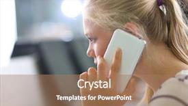  Presentation with high school - Audience pleasing theme consisting of high-school girl using smartphone in class backdrop and a coral colored foreground