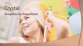  Presentation with summer celebration - Cool new PPT layouts with high school graduation party - summer holidays celebration and lifestyle backdrop and a lemonade colored foreground