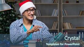  Presentation with high school graduation - Audience pleasing PPT theme consisting of high school graduation party - young man working at home backdrop and a ocean colored foreground