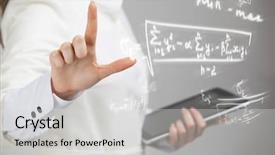  Presentation with maths - Beautiful slide set featuring high school maths and science backdrop and a light gray colored foreground
