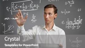  Presentation with math notebook for high school - Beautiful PPT layouts featuring high school maths and science backdrop and a gray colored foreground