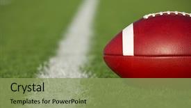  Presentation with high school sports - Cool new presentation theme with high school sports - american football on the field backdrop and a seafoam green colored foreground