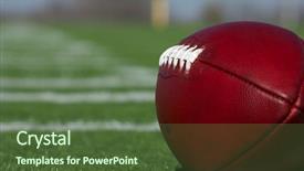  Presentation with grunge american football field - Slide deck featuring high school sports - american football on the field background and a  colored foreground