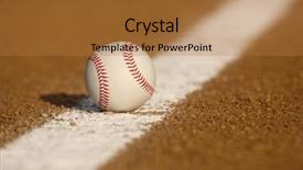  Presentation with chalk sports - PPT layouts enhanced with high school sports - baseball on the infield chalk background and a gold colored foreground