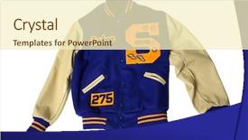  Presentation with school sports - Amazing theme having high school sports - lettermans jacket backdrop and a cream colored foreground