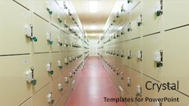  Presentation with locker room - Theme consisting of high school sports - locker room background and a coral colored foreground