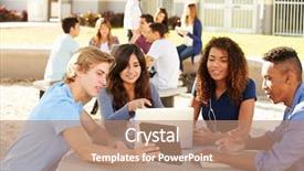  Presentation with diverse high school students - Slide set with cultural studies - high school students hanging background and a coral colored foreground