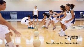  Presentation with high school students - Cool new PPT theme with high school students playing dodge backdrop and a lemonade colored foreground
