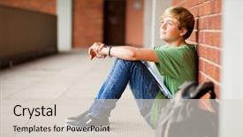  Presentation with high school diversity - Audience pleasing slide deck consisting of high school teen student daydreaming backdrop and a lemonade colored foreground