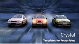  Presentation with speed - Slide deck enhanced with high speed of cars background and a ocean colored foreground