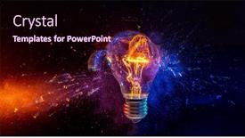  Presentation with bulb - Presentation design featuring high-speed-photography and a wine colored foreground