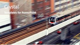  Presentation with maglev train high speed way - PPT theme with high-speed train with motion background and a  colored foreground