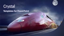  Presentation with blur - Cool new presentation with high-speed train with motion backdrop and a navy blue colored foreground